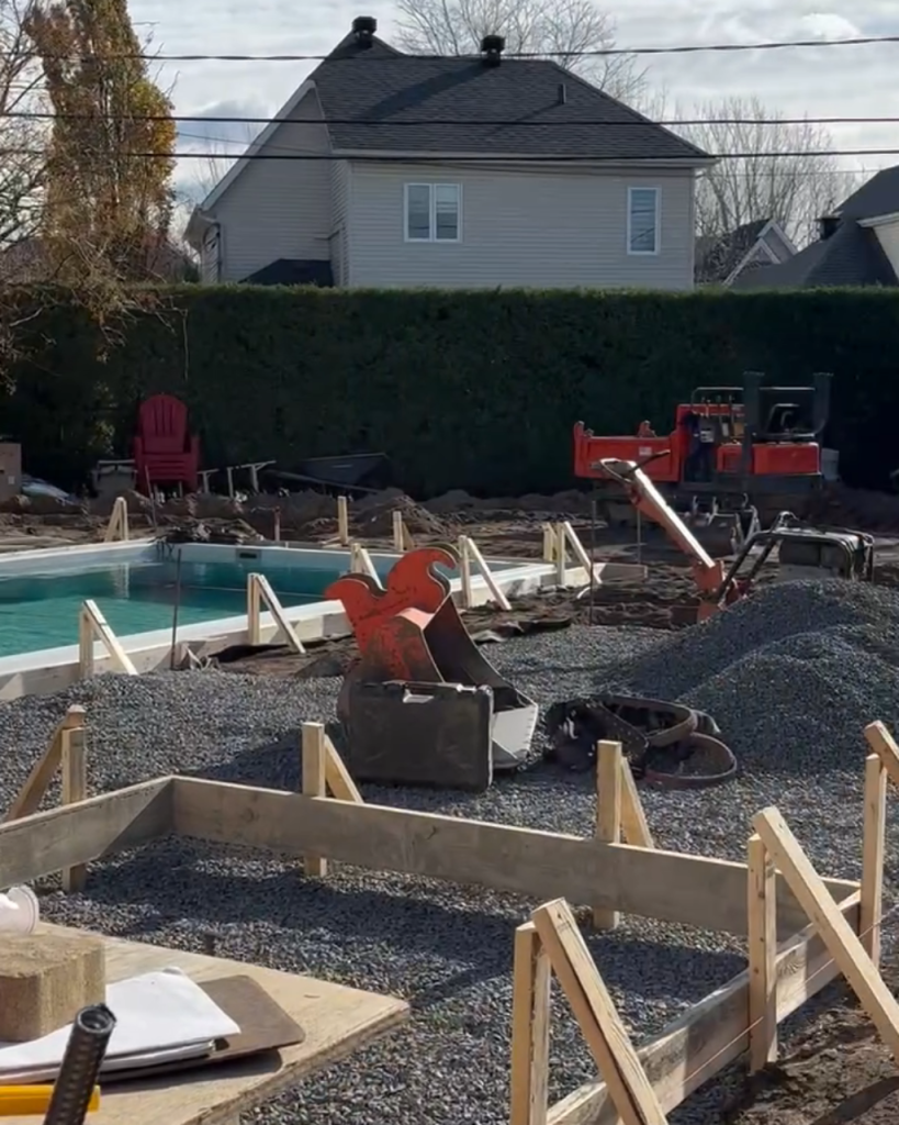 Le chantier en action